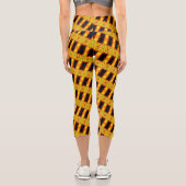 Leggings Capri Kaleidoscope Abstrait Jaune Et Brown (Verso)