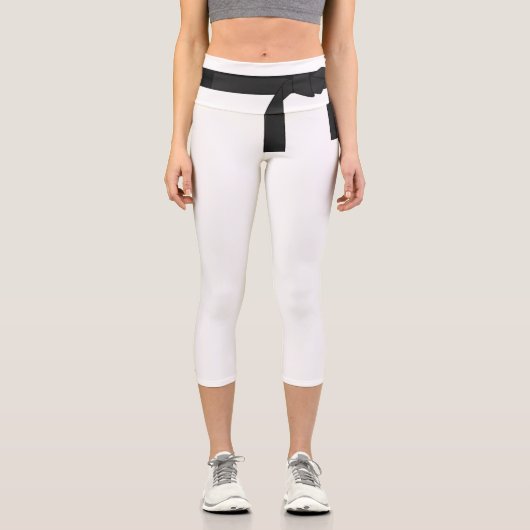 Leggings Capri Karate Judo Black Belt Amusant (Recto)