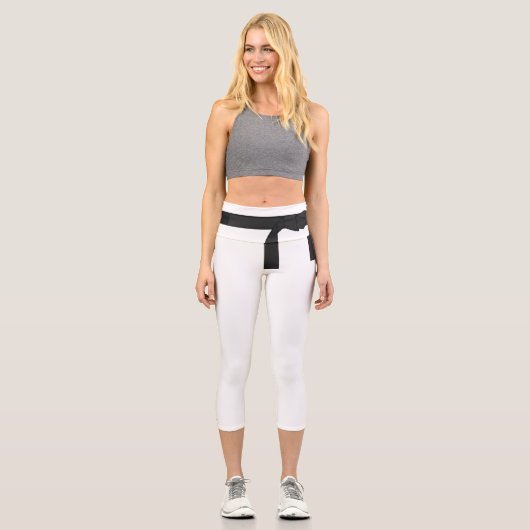 Leggings Capri Karate Judo Black Belt Amusant (Recto)
