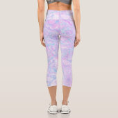 Leggings Capri Kawaii Cute Boho Tourbillonnant Pastel Coton Candy (Verso)