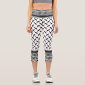 Leggings Capri Keffiyeh palestinien (Recto)