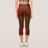 Leggings Capri Kerr tartan rouge vert plaid (Verso)