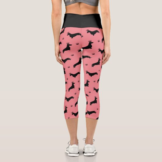 Leggings Capri King Short Hair Dachshund - motif 1 (Verso)