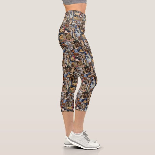 Leggings Capri Kitten Photo Collage, (Droite)