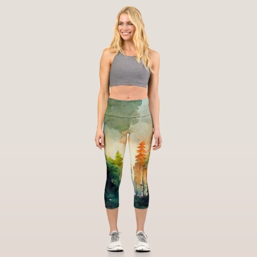 Leggings Capri La forêt (nature) (Recto)