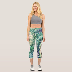 Leggings Capri La Laguna série de peintures en bleu turquoise noi