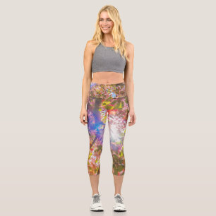 Leggings Capri La nature fleurit fleurs lumière fleur soleil