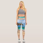 Leggings Capri La plage de l'Anse des Rochers (Recto)