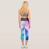 Leggings Capri La sueur est grasse pleurant bleu et violet (Verso)