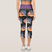 Leggings Capri La tête Jack-o-Lantern d'un cavalier sans tête (Verso)