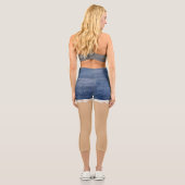 Leggings Capri Lacy Shorts Denim Fun Flesh Color (Verso)
