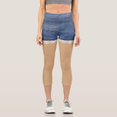 Leggings Capri Lacy Shorts Denim Fun Flesh Color (Recto)