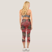 Leggings Capri Lady and Unicorn Medieval Tapestry Touch (Verso)