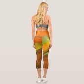 Leggings Capri Lampe de lave, orange et jaune (Verso)