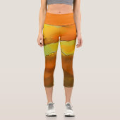 Leggings Capri Lampe de lave, orange et jaune (Recto)