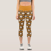 Leggings Capri Latte au café Halloween Jack-o'lantern (Recto)