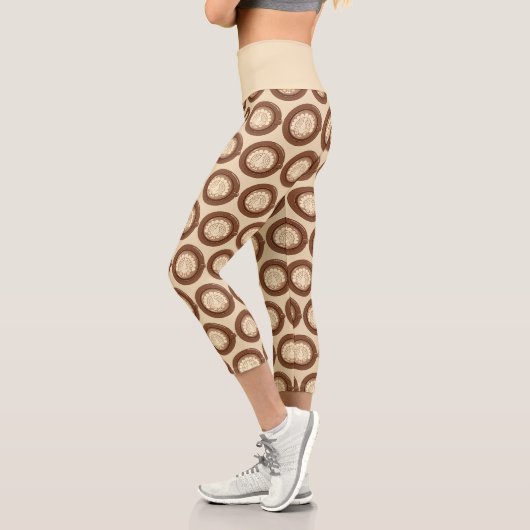Leggings Capri Latte de Thanksgiving à la dinde (Gauche)