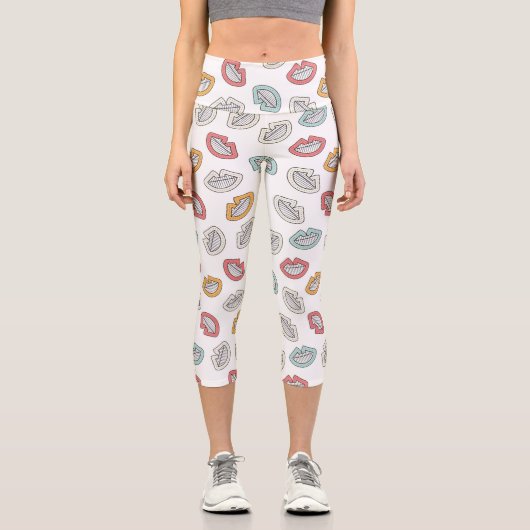Leggings Capri Laugh Doodle (Recto)