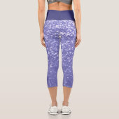 Leggings Capri Lavande violet pétille parties scintillant bling (Verso)