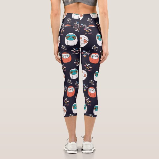 Leggings Capri Lazy Sloth (Verso)