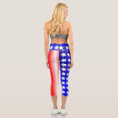 Leggings Capri Le 4 juillet, les étoiles et les rayures Capris (Verso)