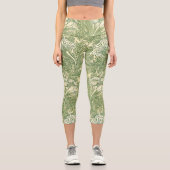 Leggings Capri Le célèbre motif Tulip de William Morris (Recto)