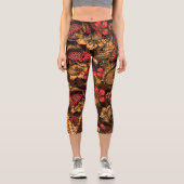 Leggings Capri Le dragon japonais koi motif. (Recto)