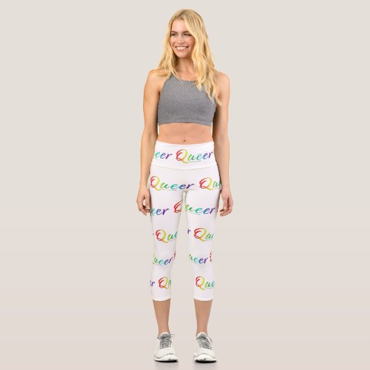 Leggings Capri Le mot unique expressif et étrange de SlipperyJoe (Recto)