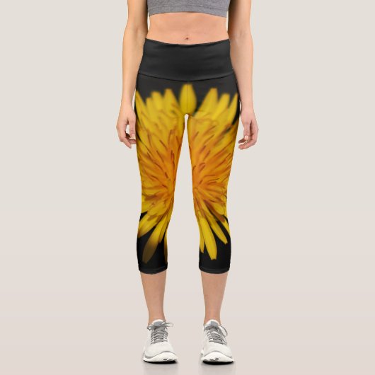 Leggings Capri Lecapcine de fleur de Dandelion (Recto)