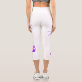 Leggings Capri Légende avec logo art violet (Verso)