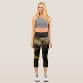 Leggings Capri Légende du cavalier sans tête fantôme d'Halloween (Recto)