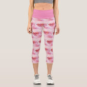 Leggings Capri Légendes Capri à lèvres en rose (Recto)