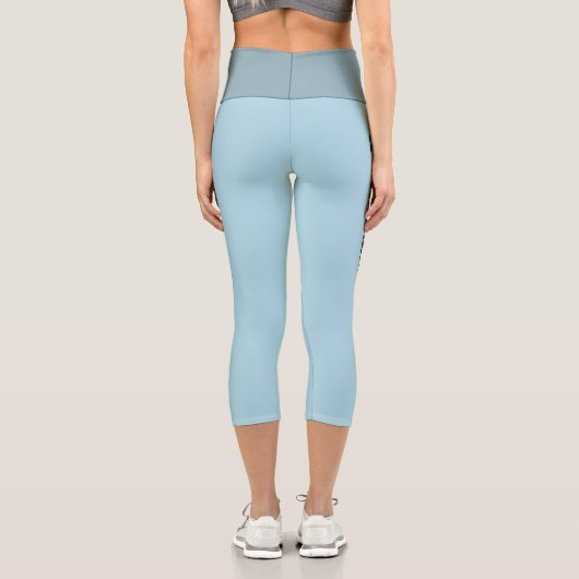 Leggings Capri Légendes capri bleu clair personnalisables (Verso)