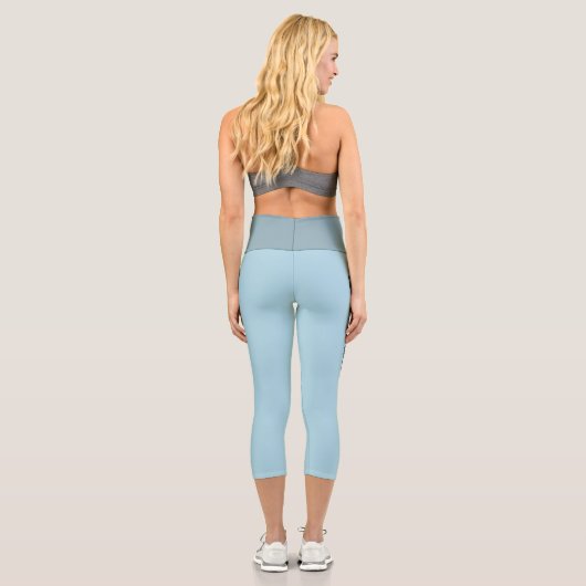 Leggings Capri Légendes capri bleu clair personnalisables (Verso)