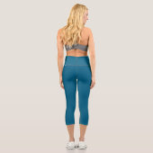 Leggings Capri Légendes Capri couleur bleu océan simple (Verso)