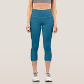 Leggings Capri Légendes Capri couleur bleu océan simple (Recto)