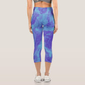 Leggings Capri Légendes Capri Diffusion Bleu Violet Abstrait (Verso)