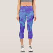 Leggings Capri Légendes Capri Diffusion Bleu Violet Abstrait (Recto)
