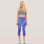 Leggings Capri Légendes Capri Diffusion Bleu Violet Abstrait (Recto)