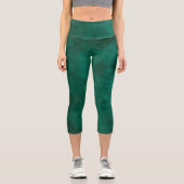 Leggings Capri Légendes Capri en cuir vert (Recto)