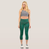 Leggings Capri Légendes Capri en cuir vert (Recto)