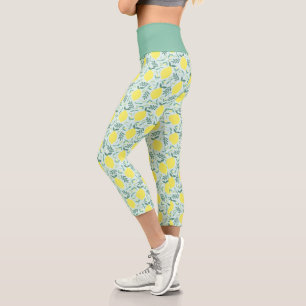 Leggings Capri Légendes capri motifs fraîches au citron