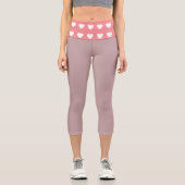Leggings Capri Légendes de Capri au coeur rose simple (Recto)