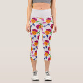 Leggings Capri Légendes de Capri rose et orange (Recto)
