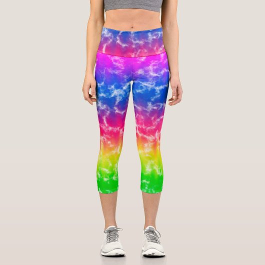 Leggings Capri Légendes de Tie Dye Capri, à dégradé éclatant (Recto)