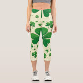 Leggings Capri Légendes de trèfle à quatre feuilles Lucky (Recto)