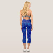 Leggings Capri Légendes du navigateur bleu (Verso)
