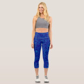 Leggings Capri Légendes du navigateur bleu (Recto)