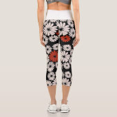 Leggings Capri Légendes imprimées de fleurs pour femmes (Verso)