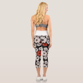 Leggings Capri Légendes imprimées de fleurs pour femmes (Verso)